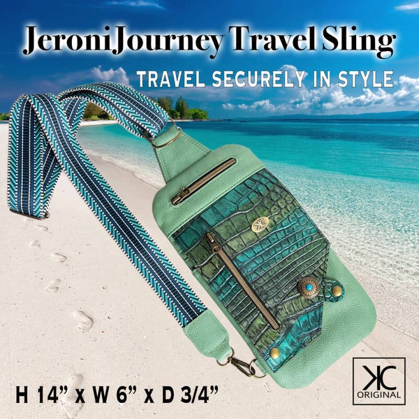Sling tas JeroniJourney groen leer