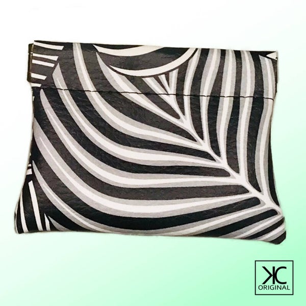 Knijp portemonneetje Zebra - kunstleer