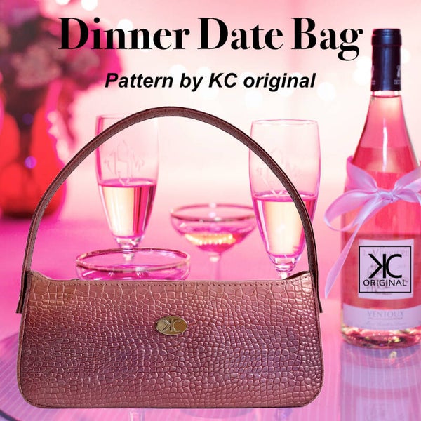 Handtas Dinner Date Bag zalmkleurig leer
