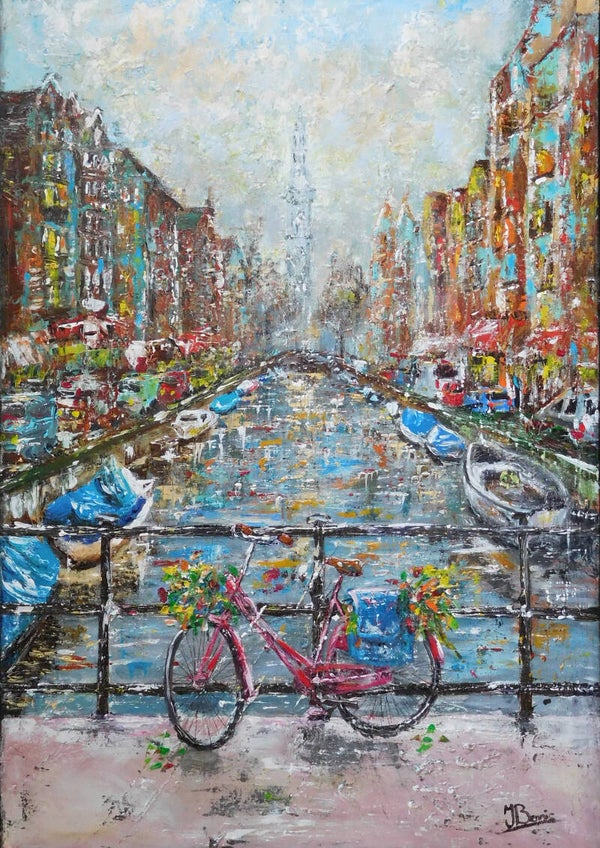 Schilderij Amsterdam 100x70