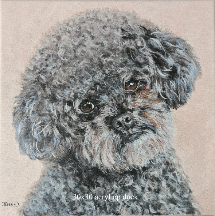 Schilderij Dierenportret hond