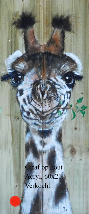 Schilderij Dierenportret Giraf