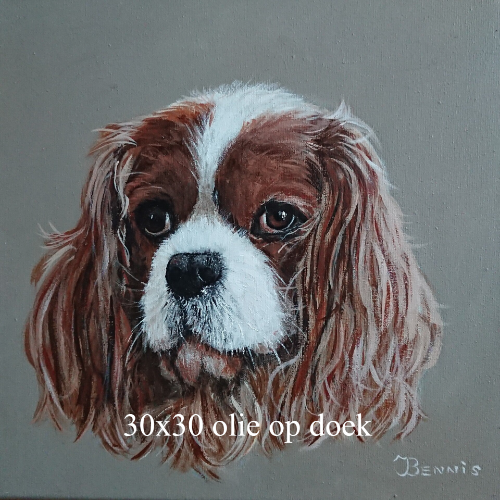 Schilderij Dierenportret hond