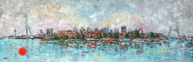 Scgilderij Stad Rotterdam Panorama
