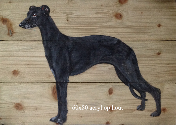 Schilderij Dierenportret hond