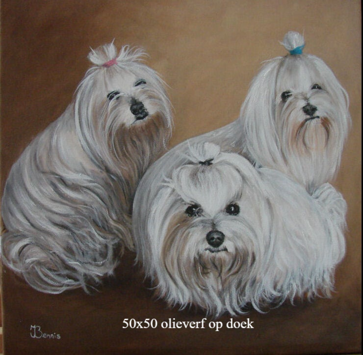 Schilderij Dierenportret hond