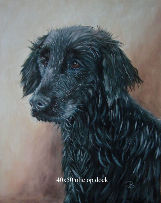 Schilderij Dierenportret hond