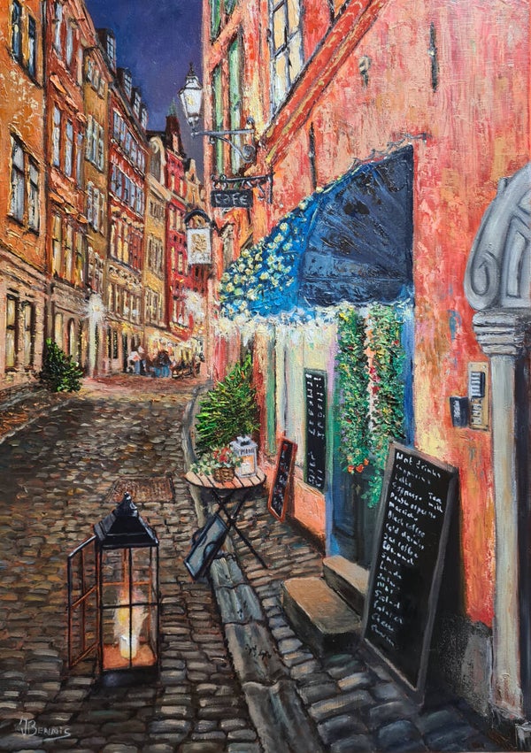 Schilderij Winter in Zweden