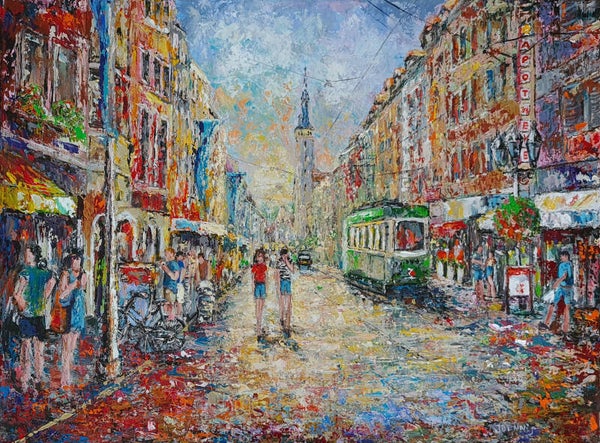 Schilderij Summer in the City