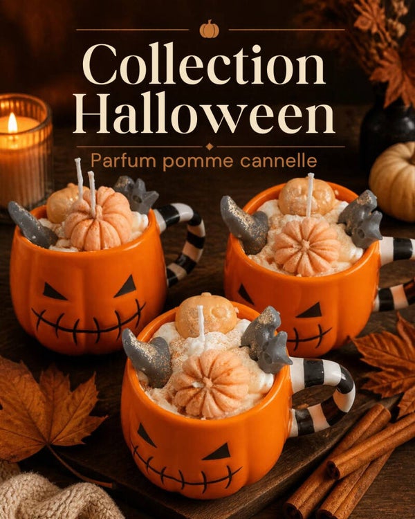 BOUGIE SPECIALE HALLOWEEN POMME CANNELLE