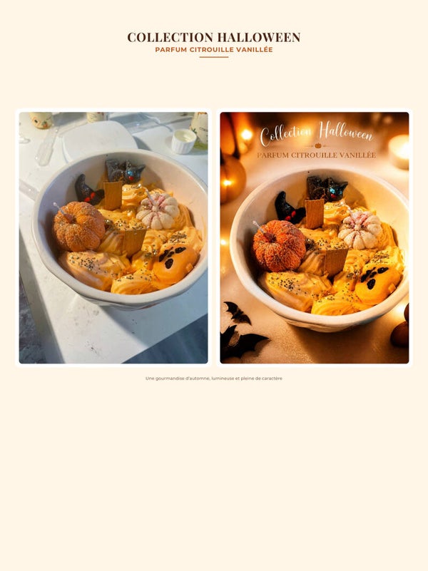 BOUGIE HALLOWEEN CITROUILLE VANILLEE