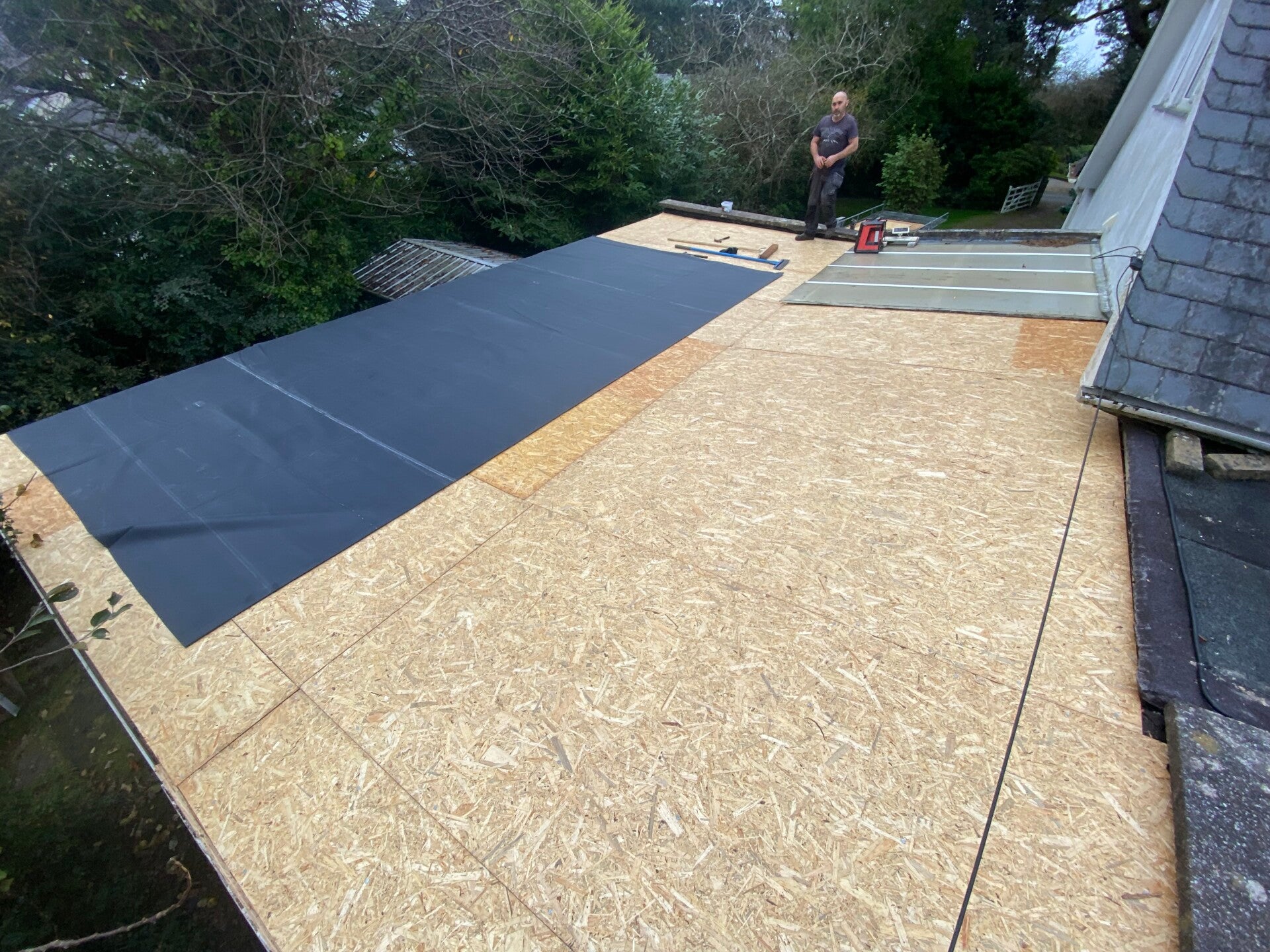 EPDM rubber roof installation in Anglesey