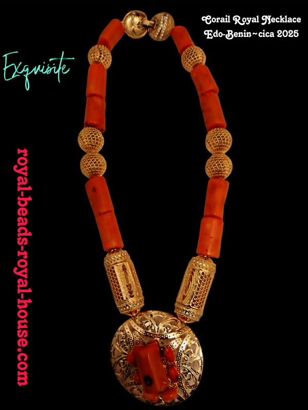 Corail Royal Necklace  Edo-Benin ~ cica 2025🔥❤️  Intricately Exquisite = €250,00