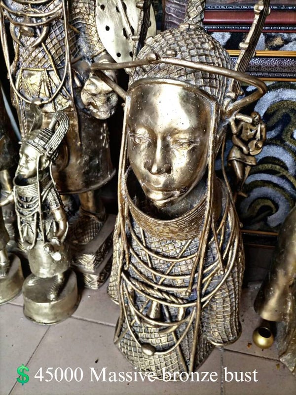 OBA MASSIVE BRONZE BUST BIG = €45000