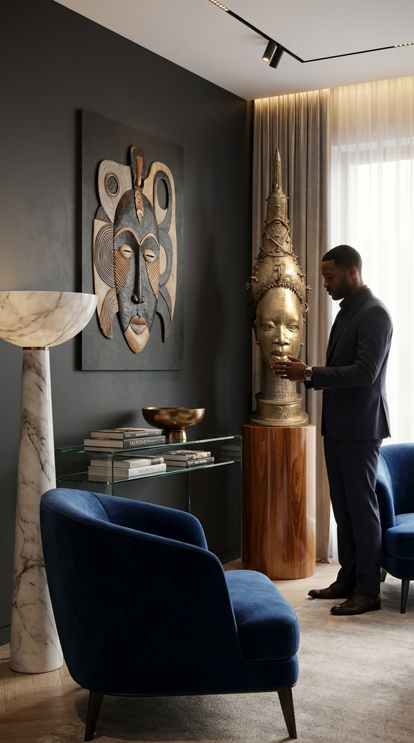 Medium QUEEN Idia Bronze Bust, Unique Masterpiece Pure Artistry, Collector & Decorative = € 5 000