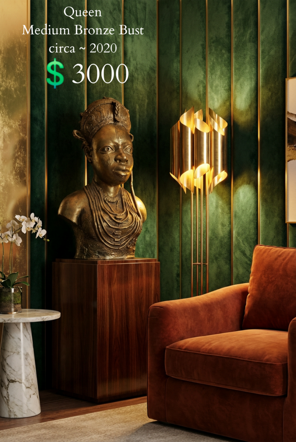 Queen Medium Bronze Bust  circa ~ 2020 = €3000