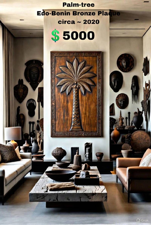 LARGE PALM-TREE 🌴 BRONZE PLAQUE MASTERPIECE = €5000