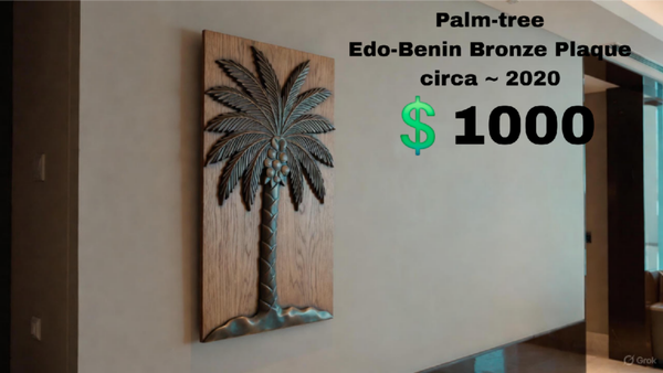 MEDIUM PALM-TREE 🌴 WOODEN BRONZE PLAQUE = € 1000
