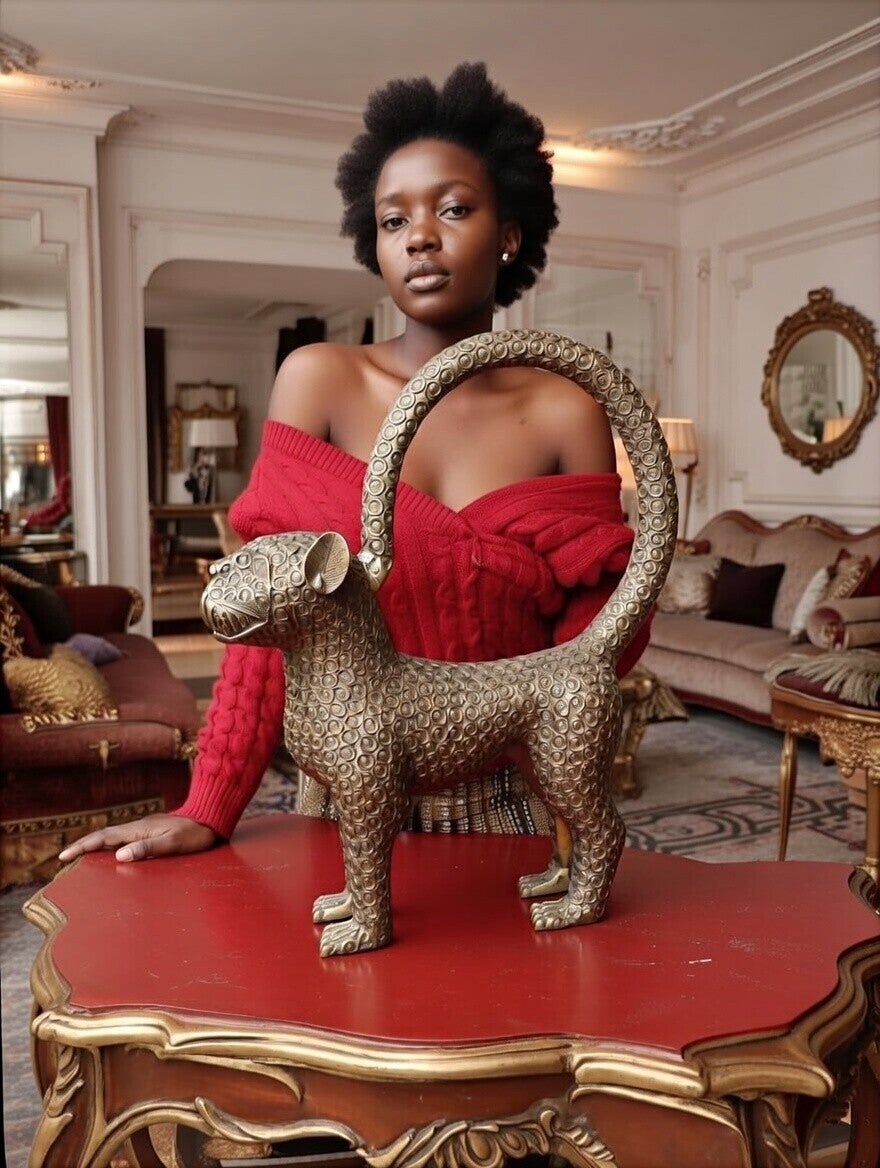 Bronze leopard 🐅 , Intricate Masterpiece Small Size = €5000