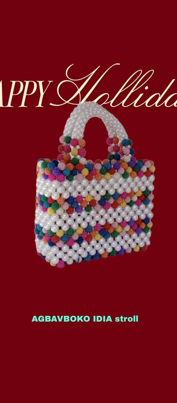 RHB - ROYAL ELEGANCE "AGBAVBOKO IDIA STROLL MULTICOLOURED" absolute gorgeous, stylish, fancy royal beaded bags " THE AGBAVBOKO'S" HAND CRAFTED Limited edition 🟰 €650,66