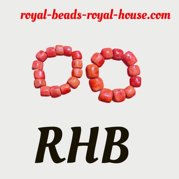 BIG ROUN - 2  RED Royal hand(bracelet)BEADS,  ( men, women. Children) = €161.26