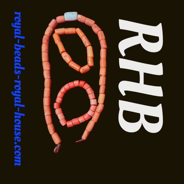 CYLINDER, RED/white - 1 Royal neck(collier) beads + CYLINDER 2 red bracelet( men ,women, children) 50 cm long = €111.60