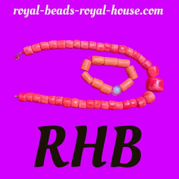 ROUND diamond RED - 1 Royal neck(collier) beads + 1 ROUND diamond RED ROYAL BRACELET ( men ,women, children) 50 cm long = €161.71