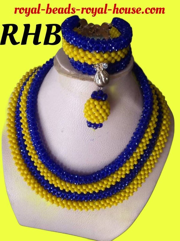 NOBLY CRAFTED Princess beads special ( BLUE/YELLOW)  = €2900,23