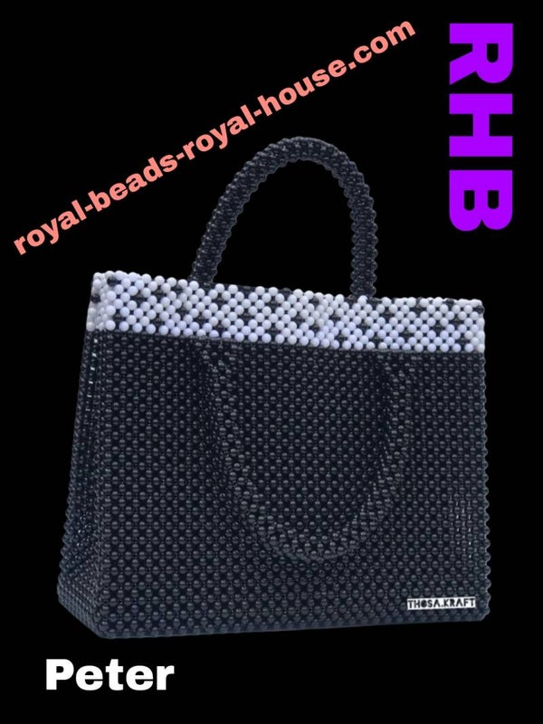 THE AGBAVBOKO MINI shopper, absolutely gorgeous stylish beaded bag = €2500,56