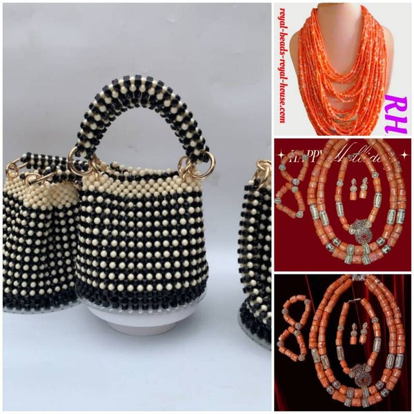AGBAVBOKO-IYAYIOTA (SMALL) beautiful elegant exotic ➕️ light royal bracelets & colliers=  € 450,45
