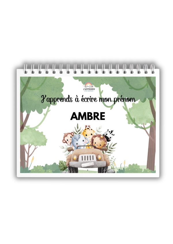 Carnet d’Écriture Personnalisé – J’apprends à Écrire Mon Prénom
