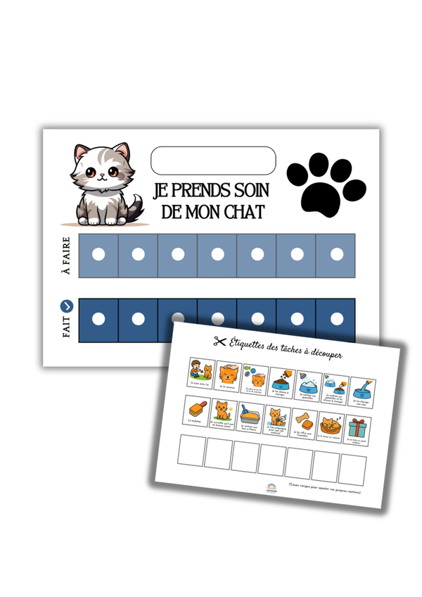 PDF Mon tableau de responsabilités – Je m’occupe de mon chat