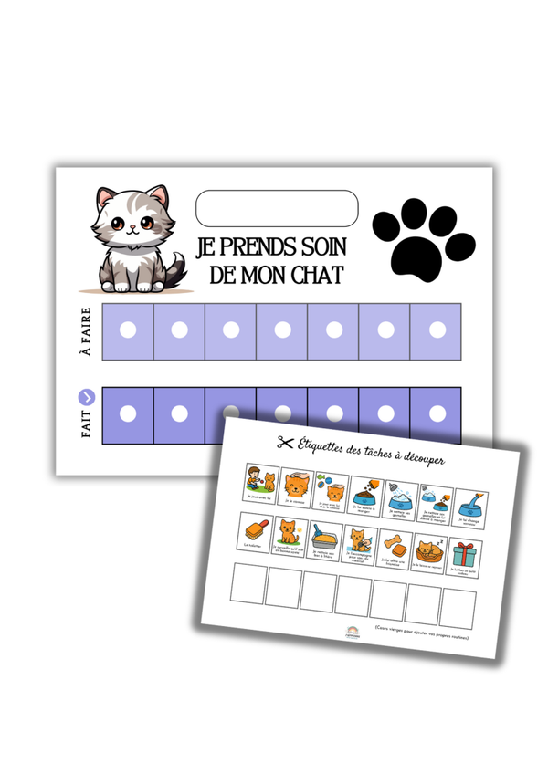 PDF Mon tableau de responsabilités – Je m’occupe de mon chat