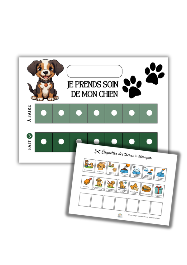 PDF Mon tableau de responsabilités – Je m’occupe de mon chien