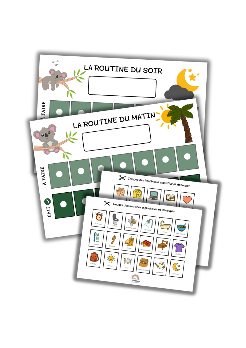 Pack routine enfant : sécurité, autonomie et gestion du temps