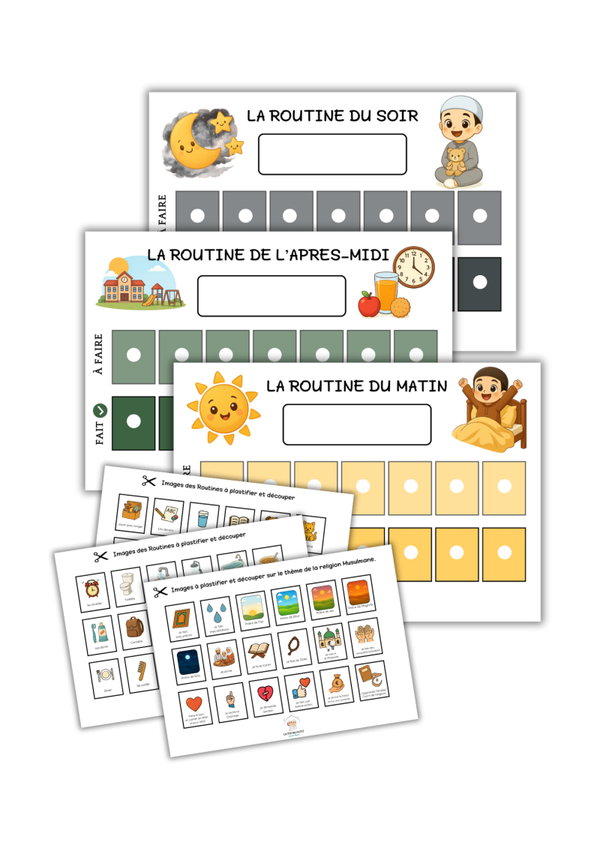 PDF Routine pour enfant 3 moments clés de la journée pour le petit Musulman