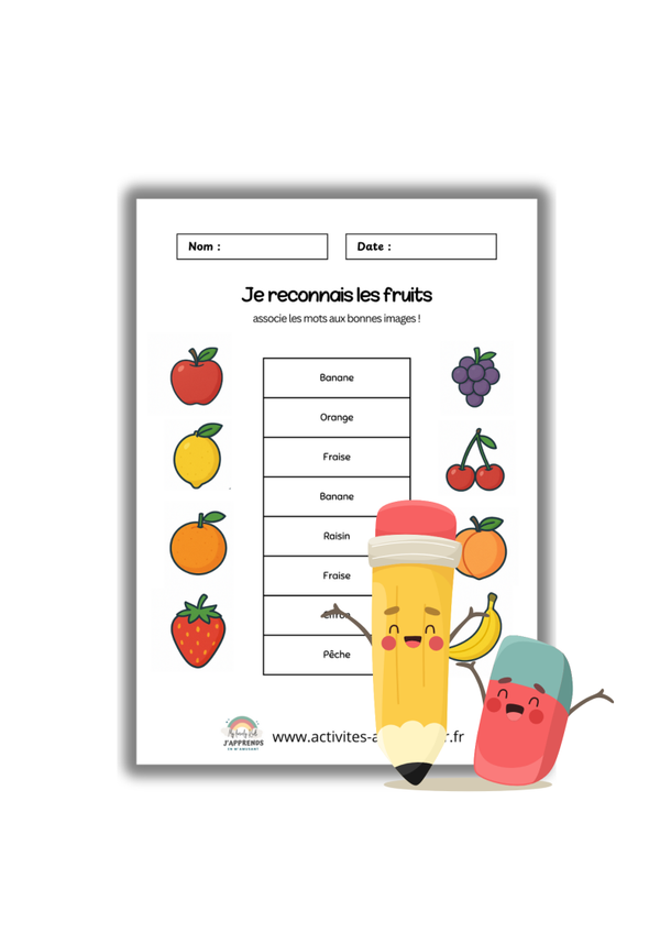 PDF Je reconnais les fruits
