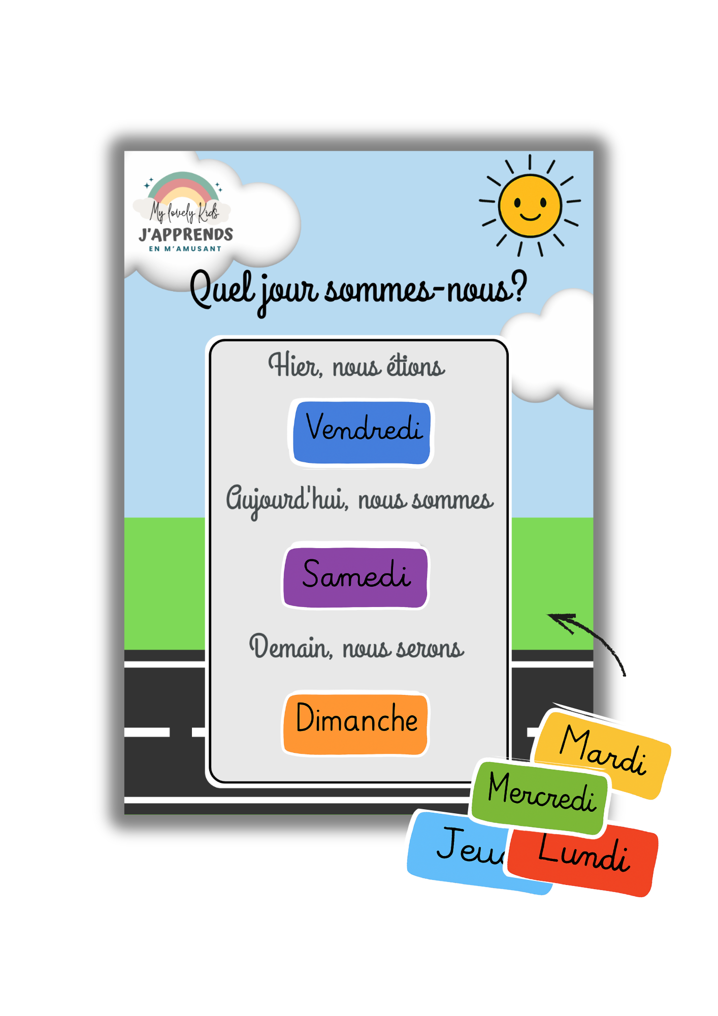 Support ludique pour apprendre à se repérer dans le temps