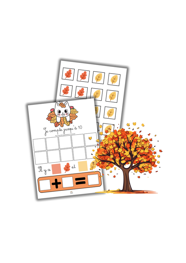 Apprendre à compter jusqu'à 10 devient un jeu d’enfant  avec la saison d'automne !