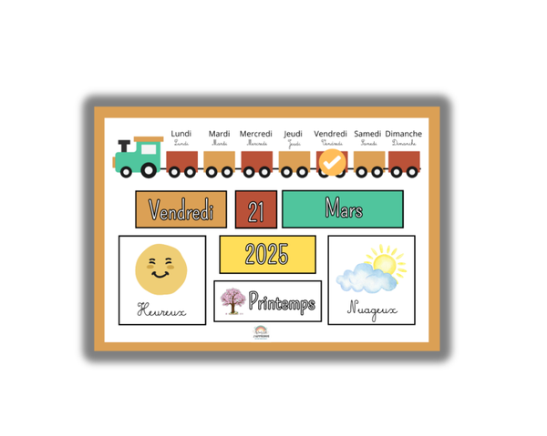 Un incontournable : le calendrier éducatif !