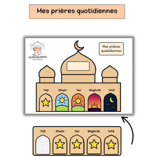 Support d’initiation et de pratique des 5 prières quotidiennes