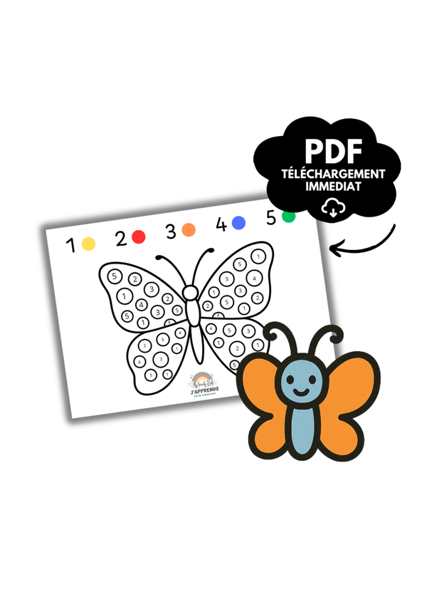 PDF Le papillon à colorier