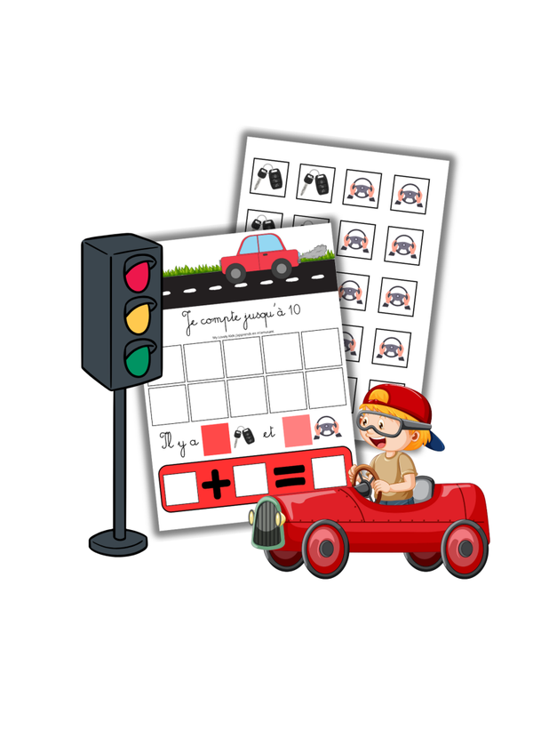 PDF Apprendre à compter jusqu'à 10 devient un jeu d’enfant ! Voiture