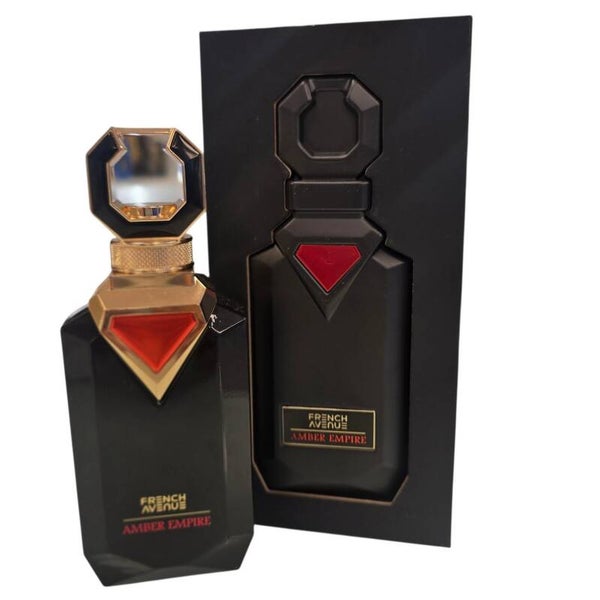 AMBER EMPIRE — FRENCH AVENUE | PERFUME MASCULINO · AMBARADO, AVAINILLADO Y AMADERADO · EXTRACTO DE PERFUME · 100 ML