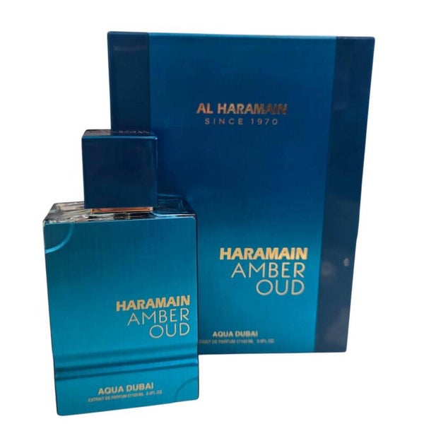 AMBER OUD AQUA DUBAI — AL HARAMAIN | PERFUME UNISEX · CÍTRICO, AFRUTADO Y FRESCO · EXTRACTO DE PERFUME · 100 ML