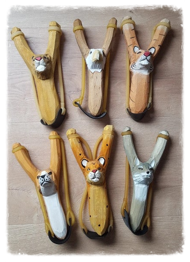 Lance-pierre bois Animaux