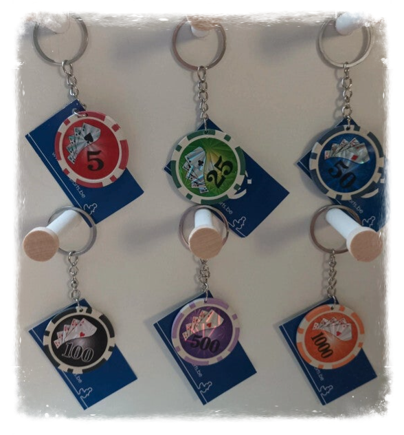 Porte-clés jeton de poker