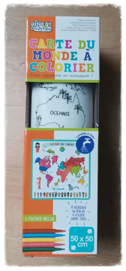 Carte du monde à colorier