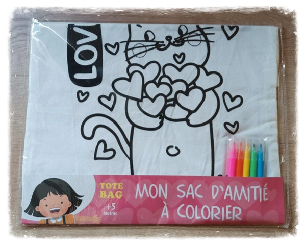 Mon sac d'amitié à colorier