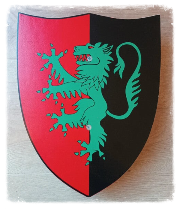 Bouclier bois - Lion